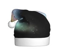 WHJSSF Unidentified creatures in the starry sky Picture Christmas Hat for Adult Soft and Fluffy Brim, Lightweight Comfort