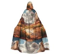 WHJSSF Utah desert wonders Prints Halloween Adult Hooded Cloak is a super large, comfortable, and durable cloak