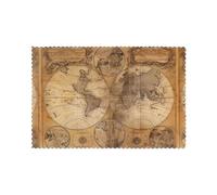 WHJSSF Vintage Old World Map Prints Quality Table Layers - Durable, Heat Resistant Place Mat Covers for Dining, 6-Piece Set with Printed Designs