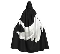 WHJSSF Wandering Ghost Printing Halloween Adult Hooded Cape Cloak - Super Large Hooded Cloak No Zipper