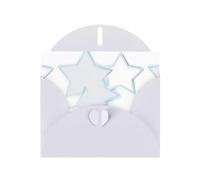 WHJSSF White Greeting Card Hazy five-pointed star Prints 4x6in for Christmas, children's birthdays, Valentine's Day, wedding anniversaries, and party invitations