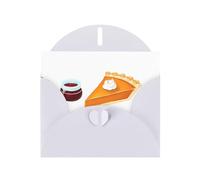 WHJSSF White Greeting Card Pumpkin Pie and Cranberry Jam Printed Perfect for Valentine's Day, Wedding Anniversary & Party Invitations