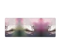 WHJSSF White Swan Mouse Pad 12x31.5in Large Desk Mat for Gaming & Work