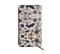 WHJSSF Women's Long Leather Wallet with Zipper Coin Pocket