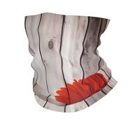 WHJSSF Wooden Board Red Flower Prints Performance Multifunctional Sweatband Cool Headwear For Great Outdoor Activities