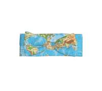 WHJSSF World Map Prints Baby Bow Headband - Soft & Stretchy Newborn Throw for Cute Photo Shoots & Baby Showers