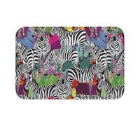 WHJSSF Zebra Prints Hem Mat 40x60 - High-grade Polyester Bath Rug, Durable Throw Cover for Bathroom Vanity & Guest Suites