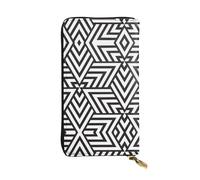 WHJWXC Leather Wallet 7.48 x 4.13 in - Stylish and Durable Wallet for Women with Multiple Compartments and Zipper Design printidea Pattern, Black, One Size