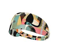WHJWXC Mid-Century Modern Art Cat Printing Elastic Exercise Headband Head Tie,Headband for Men and Women,Hair Band for Yoga Fitness