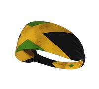 WHJWXC Old Jamaican Flag Printing Elastic Exercise Headband Head Tie,Headband for Men and Women,Hair Band for Yoga Fitness