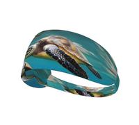 WHJWXC Palm Trees and Sea Turtles Diving Underwater Printing Elastic Exercise Headband Head Tie,Headband for Men and Women,Hair Band for Yoga Fitness