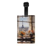 WHJWXC PVC Luggage Tag 8.5x2.1 in - Durable Business Card Size Tag - Ideal for Backpacks, Suitcases, Gym Bags, and More Beautiful Pylons in The Distance Printing