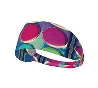 WHJWXC Round Color Palette Pattern Elastic Exercise Headband Head Tie,Headband for Men and Women,Hair Band for Yoga Fitness