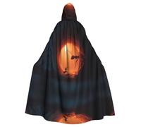 WHJWZY Ants traveling through tunnels Printing aldult Halloween Hooded Cloak for men and womenused for parties prom