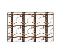 WHJWZY Carpet 60 x 39 in - Flannel Area Rug for Living Room, Office, and More Owl on a Branch Picture