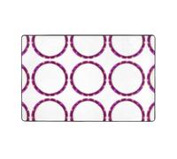 WHJWZY Carpet 60 x 39 in - Flannel Area Rug for Living Room, Office, and More Psychedelic neon Pattern