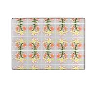 WHJWZY Carpet 80x58 in - Flannel Area Rug for Living Room, Office, and More A Bouquet of Lilies in Full Bloom Printing