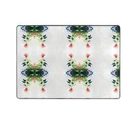 WHJWZY Carpet 80x58 in - Flannel Area Rug for Living Room, Office, and More Dictatorship Rose Printing