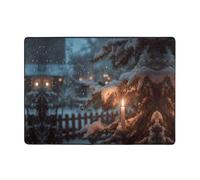 WHJWZY Carpet 80x58 in - Flannel Area Rug for Living Room, Office, and More The Lone Lamp Under The Cedars Printing