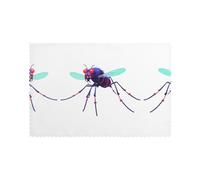 WHJWZY Data Mosquito Virus Pattern Placemats for Dining Table 6-Piece Set Table mat 12x18 in for Kitchen Dining Decoration Washable Easy to Clean