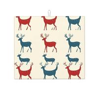 WHJWZY Deer's gait Pattern Kitchen countertop absorbent pads Drying Mat for Kitchen Made of sponge Water absorbent 18 x 16 in