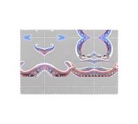 WHJWZY Devil's Tentacles Pattern Placemats for Dining Table 6-Piece Set Table mat 12x18 in for Kitchen Dining Decoration Washable Easy to Clean