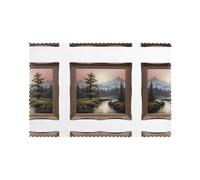 WHJWZY Distant Mountains and Rivers Pattern Placemats for Dining Table 6-Piece Set Table mat 12x18 in for Kitchen Dining Decoration Washable Easy to Clean