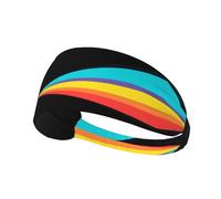 WHJWZY Elastic Exercise Headband - Soft and Breathable Headband for Running, Cycling, Yoga, and More Colored Paper Airplanes Printed