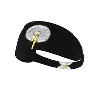 WHJWZY Elastic Exercise Headband - Soft and Breathable Headband for Running, Cycling, Yoga, and More Dandelion's Hope Printed