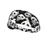 WHJWZY Elastic Exercise Headband - Soft and Breathable Headband for Running, Cycling, Yoga, and More Giant Pandas Huddled Together Printed