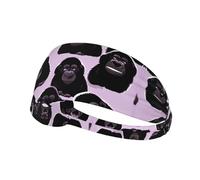 WHJWZY Elastic Exercise Headband - Soft and Breathable Headband for Running, Cycling, Yoga, and More Gorillas Printing