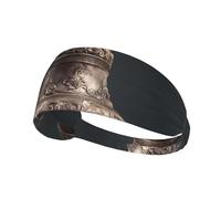WHJWZY Elastic Exercise Headband - Soft and Breathable Headband for Running, Cycling, Yoga, and More Loud Brass Bells Printed