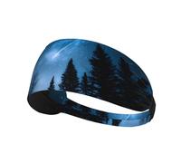 WHJWZY Elastic Exercise Headband - Soft and Breathable Headband for Running, Cycling, Yoga, and More Meteor Shower Track Printed