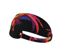 WHJWZY Elastic Exercise Headband - Soft and Breathable Headband for Running, Cycling, Yoga, and More Mythical Phoenix Picture