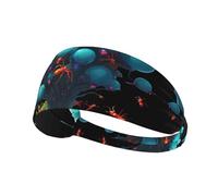 WHJWZY Elastic Exercise Headband - Soft and Breathable Headband for Running, Cycling, Yoga, and More Neon Ant Colony Picture