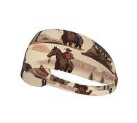 WHJWZY Elastic Exercise Headband - Soft and Breathable Headband for Running, Cycling, Yoga, and More People of The Desert Printed