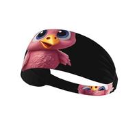 WHJWZY Elastic Exercise Headband - Soft and Breathable Headband for Running, Cycling, Yoga, and More Pink Chick Picture
