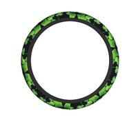 WHJWZY Elastic Steering Wheel Cover - Protects and Decorates Your Car - Suitable for Cars SUVs Trucks Holo Algae Bloom Printed