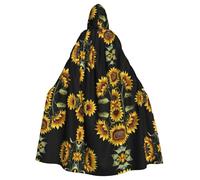 WHJWZY Facing the sun Pattern aldult Halloween Hooded Cloak for men and womenused for parties prom