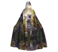 WHJWZY Little sheep in the vineyard Pattern aldult Halloween Hooded Cloak for men and womenused for parties prom