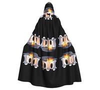 WHJWZY Naughty little devil Picture aldult Halloween Hooded Cloak for men and womenused for parties prom