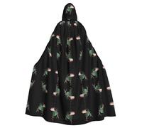 WHJWZY Northern Lights Elk Picture aldult Halloween Hooded Cloak for men and womenused for parties prom
