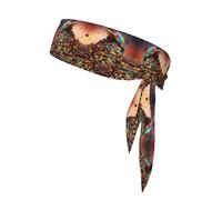 WHJWZY Sports Head Tie - Comfortable and Stylish Headband for Exercise and Sports Activities Chameleon in The Candy Pile Printed