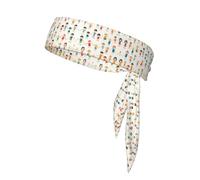 WHJWZY Sports Head Tie - Comfortable and Stylish Headband for Exercise and Sports Activities Friends Dancing Happily Printed