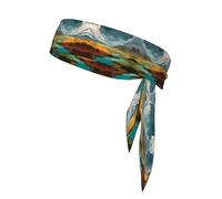 WHJWZY Sports Head Tie - Comfortable and Stylish Headband for Exercise and Sports Activities Scenery Along The Way Printed