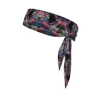 WHJWZY Sports Head Tie - Comfortable and Stylish Headband for Exercise and Sports Activities The Ghost in The Flowers Pattern