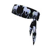 WHJWZY Sports Head Tie - Comfortable and Stylish Headband for Exercise and Sports Activities Unicorn Silhouette Pattern