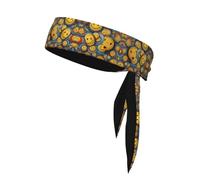 WHJWZY Sports Head Tie - Comfortable and Stylish Headband for Exercise and Sports Activities Various Smiley Faces Printing