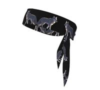 WHJWZY Sports Head Tie - Comfortable and Stylish Headband for Exercise and Sports Activities Wolf on The Rock Pattern