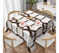 WHJWZY Square Decorative Tablecloth 60"x60" - Quality Waterproof Fabric for Dining Table Protection and Decoration Eagle with Wings Spread Printing